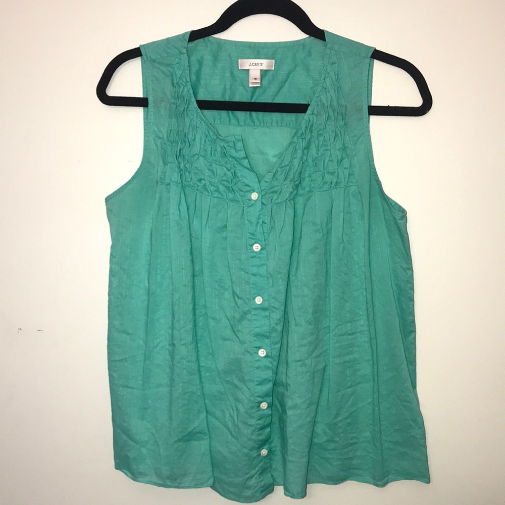 J Crew Sleeveless Top with Smocking